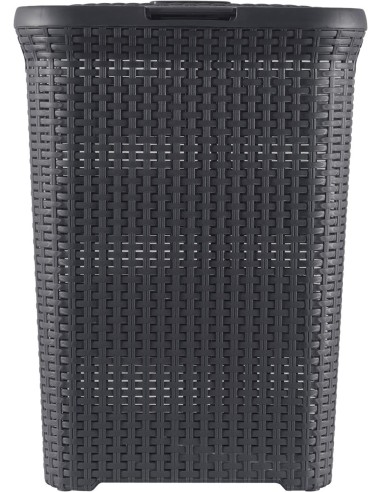 Szary kosz na pranie 40l Curver Rattan Style 3253920709011 29