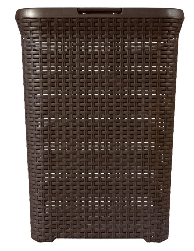 Brązowy kosz na pranie 60l Curver Rattan Style 3253920707017 16