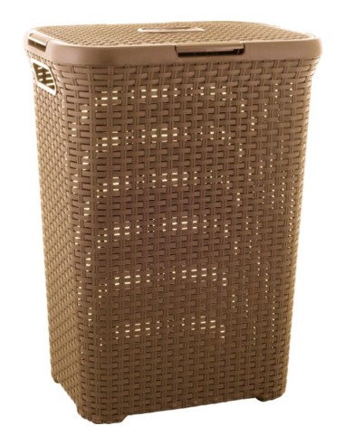 Jasnobrązowy kosz na pranie 60l Curver Rattan Style 3253920707048 7