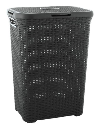 Kosz na pranie ciemny szary Curver Rattan Style, 60 l 3253920707031 23