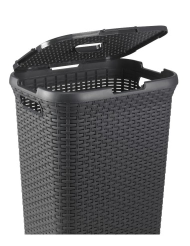 Kosz na pranie ciemny szary Curver Rattan Style, 60 l 3253920707031 28