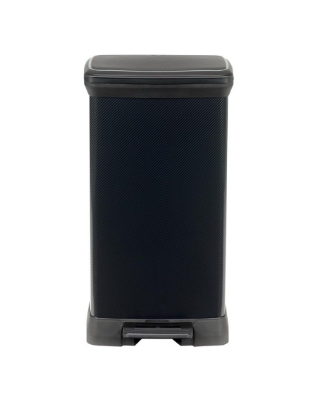 Kosz na śmieci z pedałem 50l metalizowany czarny Curver 3253922162029 29