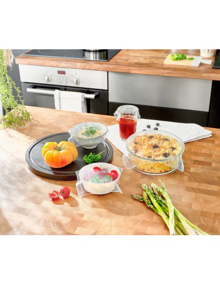 Pokrywki silikonowe do żywności uniwersalne  4 szt Curver 3253928151010 25