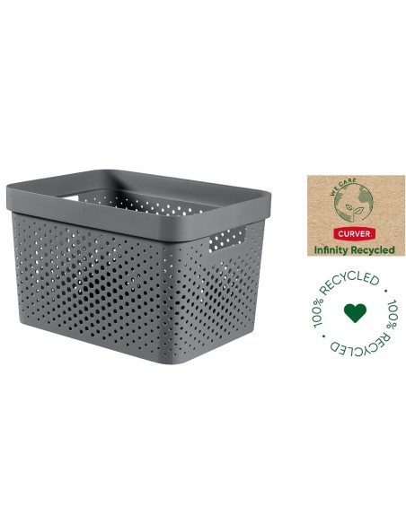 Piękny ażurowy pojemnik do przechowywania 17l Curver Infinity Recycled 3253924740249 13