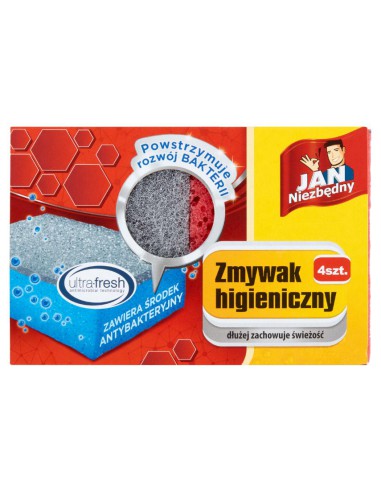 Higieniczny antybakteryjny zmywak 4szt Jan Niezbędny 5900536303628 3