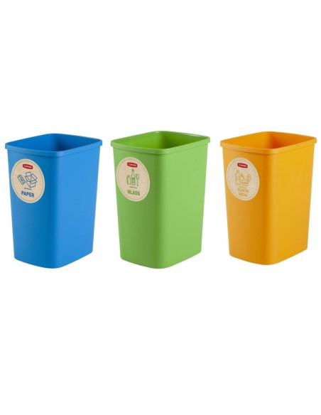 Kosze na śmieci zestaw do segregacji odpadów 3x9l Curver 3253922173230 10