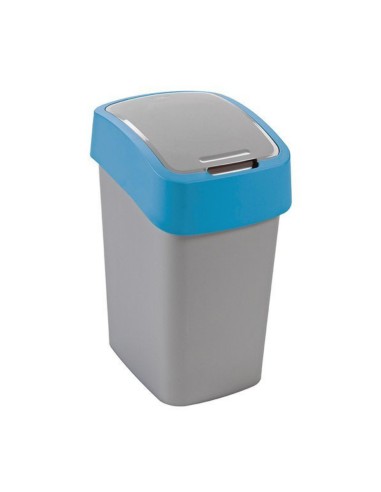 Kosz na śmieci 9L srebrny/niebieski Curver Flip Bin 3253922170154 4