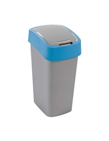 Duży kosz na śmieci 45L srebrny/niebieski Curver Flip Bin 3253922172158 5