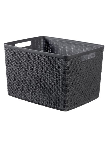 Organizer 20l ciemny szary Curver Jute 3253921907027 4