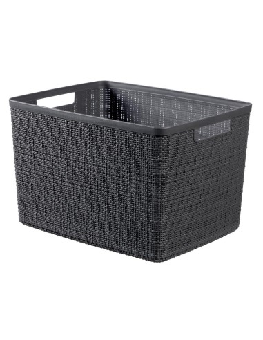 Organizer 20l ciemny szary Curver Jute 3253921907027 5