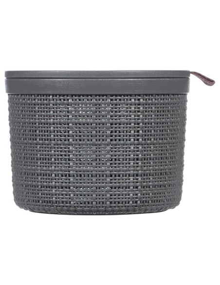 Pojemnik na drobiazgi z pokrywką 2l szary Curver Jute 3253921903029 11