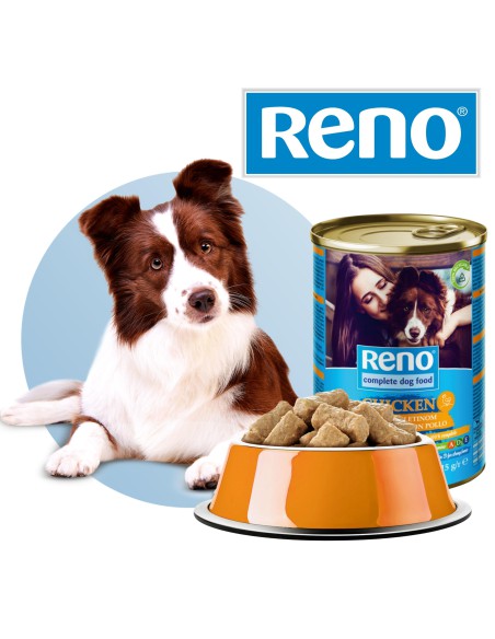Aromatyczna mokra karma dla psa z kurczakiem w sosie Reno 415g - Mokra karma dla psa Aromatyczna mokra karma dla psa z kurczakiem w sosie Reno 415g 5999546174625 6