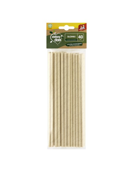 Słomki z papieru ekologiczne 40szt Jan Niezbędny Zielony Dom 5900536336206 2