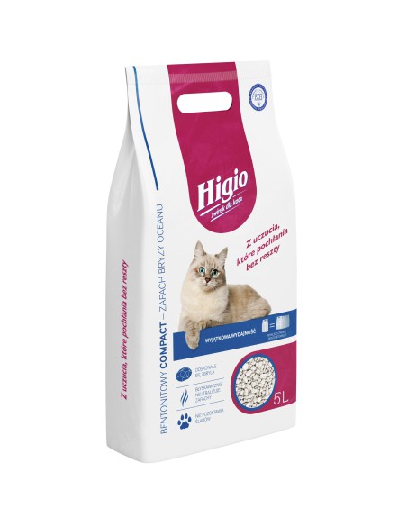 Żwirek dla kota bentonitowy bryza oceanu 5l Higio 5903856875066 3