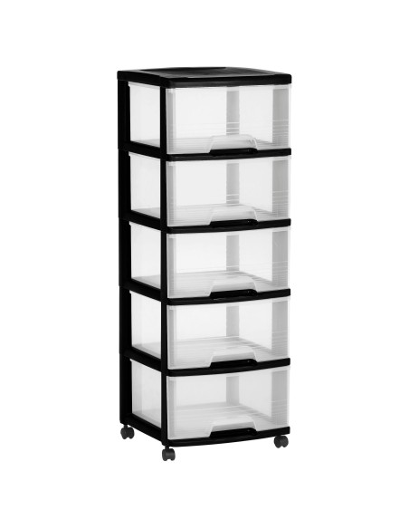 Komoda na kółkach 5 szuflad 5x20l Curver 3253926770282 2