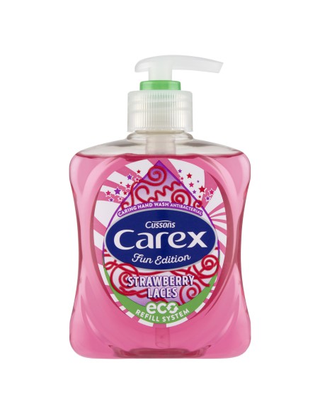 Truskawkowe mydło antybakteryjne w płynie Carex 250ml 5000101093371