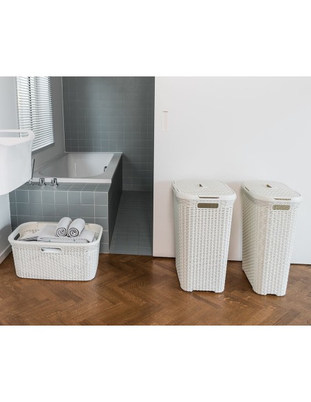 Kremowy kosz na pranie Curver Rattan Style, 40 l 3253920709004 3