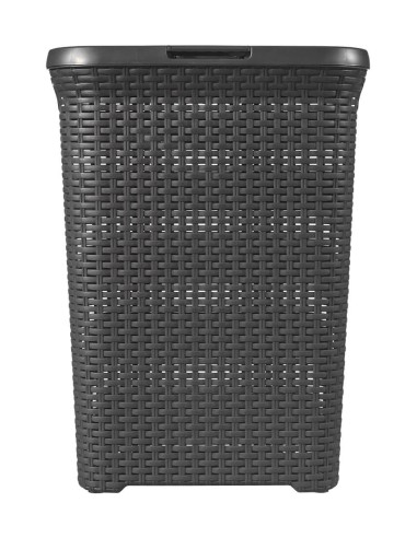 Szary kosz na pranie 40l Curver Rattan Style 3253920709011 2