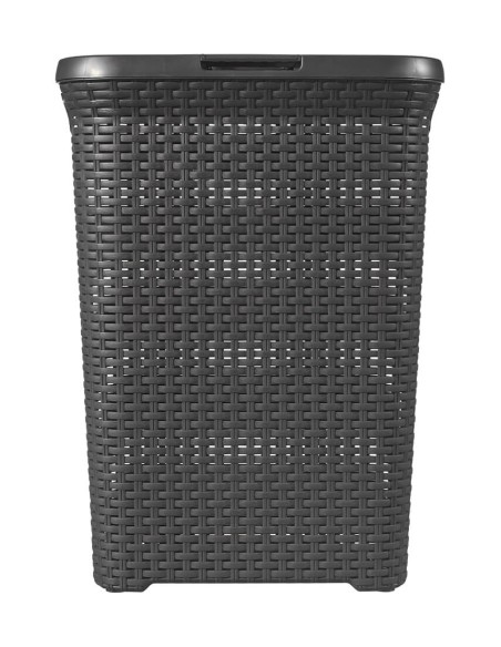 Szary kosz na pranie 40l Curver Rattan Style 3253920709011 2