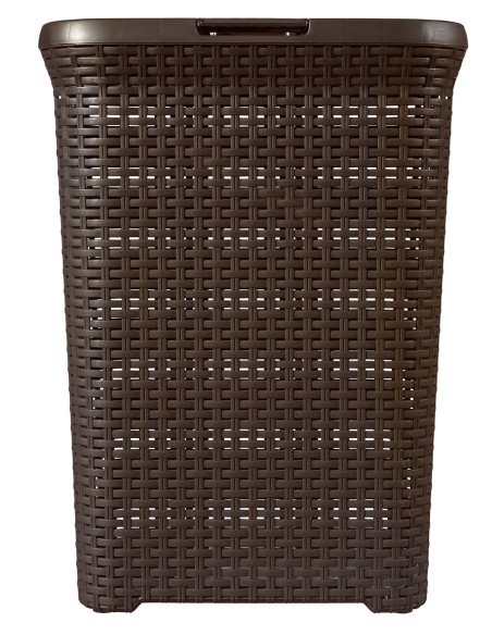 Brązowy kosz na pranie 60l Curver Rattan Style 3253920707017 21