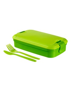 Zielony pojemnik Curver na jedzenie ze sztućcami 1,3l 3253920768018 2