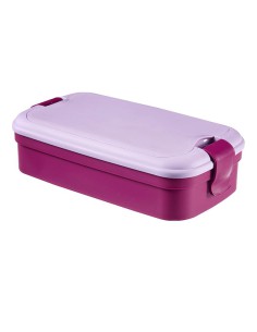 Fioletowy pojemnik na jedzenie ze sztućcami 1,3l Curver 3253920768032