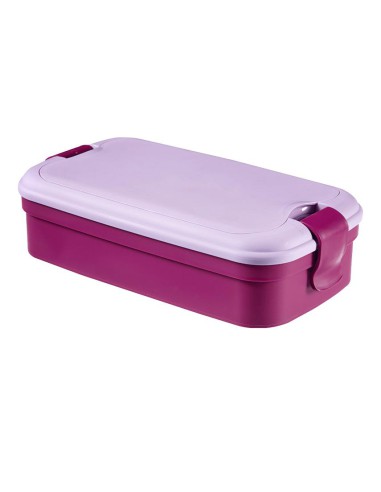Fioletowy pojemnik na jedzenie ze sztućcami 1,3l Curver - Bidony i lunch boxy