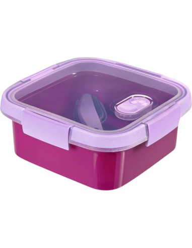 Lunchbox ze sztućcami 0,9l fioletowy Curver 3253920949028