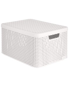 Koszyk z pokrywką do przechowywania Curver Rattan Style, 30 l 3253923619027