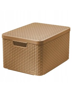 Kosz z pokrywką do przechowywania 30l Curver Rattan Style 3253923619041