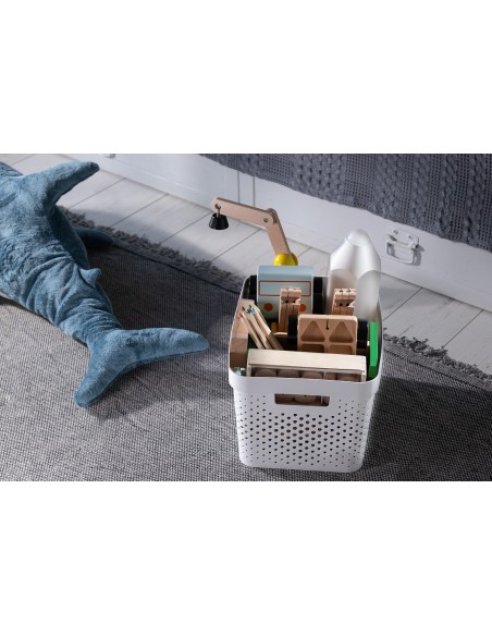 Pojemnik do łazienki, pokoju do przechowywania 17l ażurowy Curver Infinity Recycled 3253924740256 4