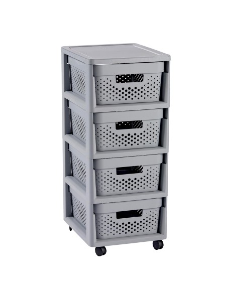 Regał ażurowy z 4 szufladami na kółkach 4x11l Curver Infinity 3253924356013 4