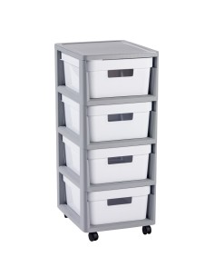 Regał z 4 szufladami na kółkach 4x11l Curver Infinity 3253924355016