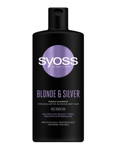 Szampon neutralizujący żółte odcienie do włosów blond Syoss 440ml 9000101290097