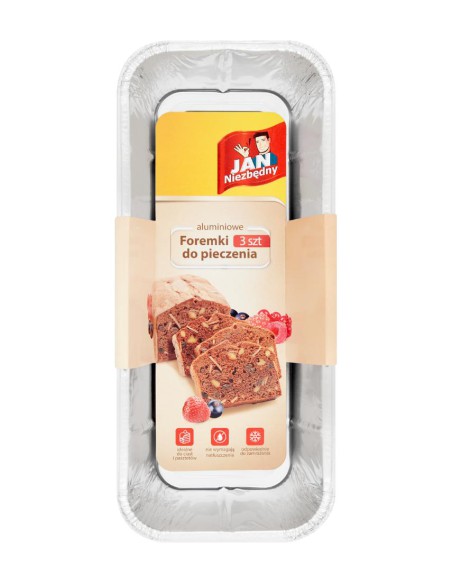 Aluminiowe foremki do pieczenia i mrożenia 3szt Jan Niezbędny 5900536234519