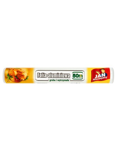 Jan Niezbędny Folia aluminiowa do żywności gruba 50m - Folie, woreczki do pakowania i mrożenia