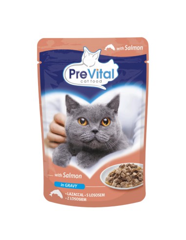 Łosoś saszetka dla kota 100g PreVital - Karma dla kota
