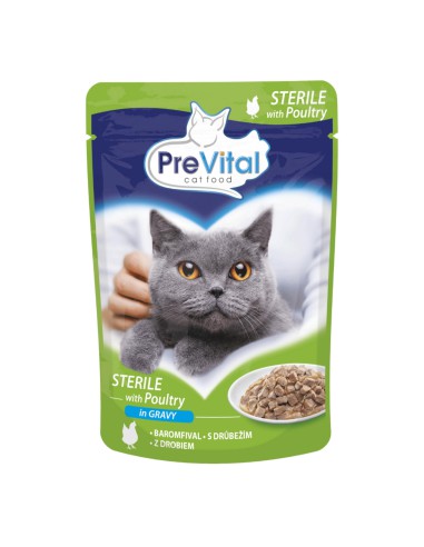 Delikatna mokra karma dla kotów sterylizowanych PreVital Sterile 100g - Karma dla kota