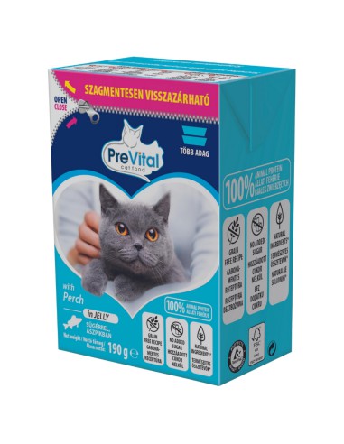 Smaczna mokra karma dla kota kawałki z okoniem PreVital Tetra 190g - Przysmaki dla kota