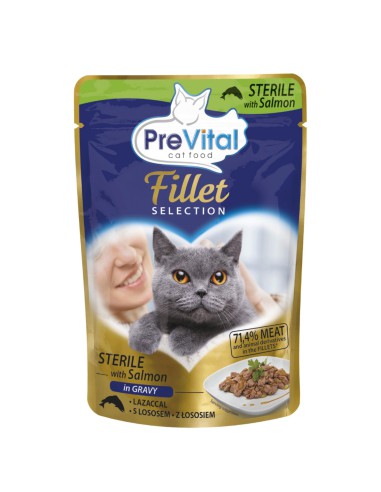 Karma mokra dla kotów sterylizowanych 85g PreVital Fillet - Karma dla kota