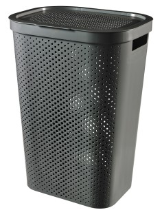 Ciemny szary kosz na pranie 60l Curver Infinity Recycled 3253924754161 2