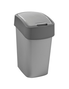 Kosz na śmieci 9L Curver Flip Bin srebrny/grafitowy 3253922170031