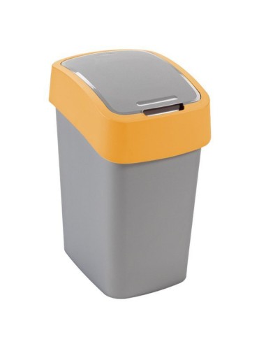 Srebrny lub pomarańczowy kosz na śmieci 25L Curver Flip Bin - Kosze na śmieci