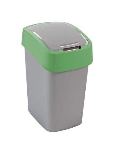 Zielony lub srebrny kosz na śmieci 25L Curver Flip Bin - Kosze na śmieci