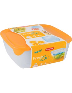 Komplet pojemników do lodówki i zamrażarki na jedzenie Curver Fresh&Go 4szt 3253928927035