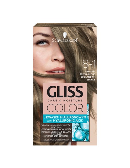 Trwała farba do włosów 8-1 GLISS Color Care & Moisture 9000101272260