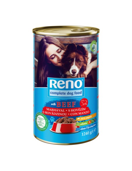 Pyszna mokra karma dla psa z wołowiną w sosie Reno 1240g 8594014721539 7