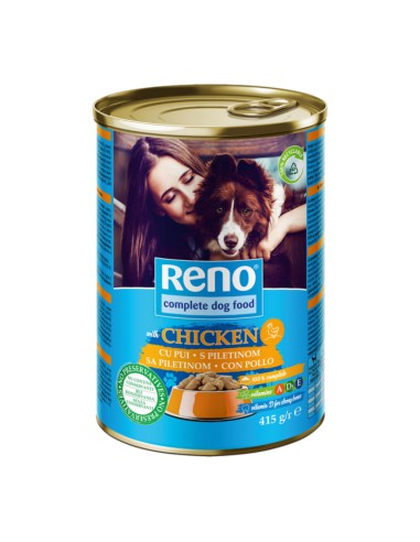 Aromatyczna mokra karma dla psa z kurczakiem w sosie Reno 415g - Karma dla psa