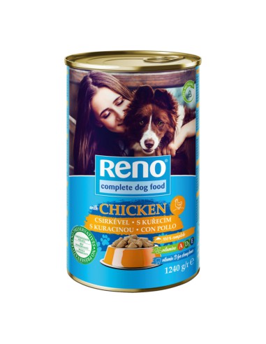 Mokra karma dla psa z kurczakiem w sosie Reno 1240g - Karma dla psa