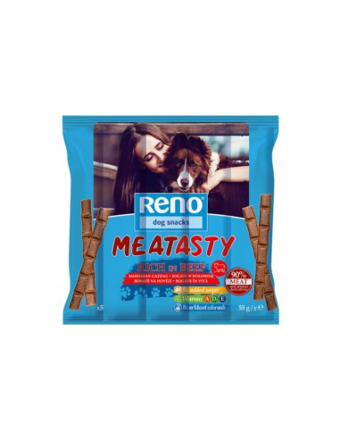 Aromatyczne mięsne paluszki z wołowiną dla psa Reno 55g - Przysmaki dla psa